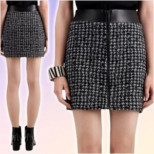 NWT THE KOOPLES Zip Front Mini Skirt Sz 0